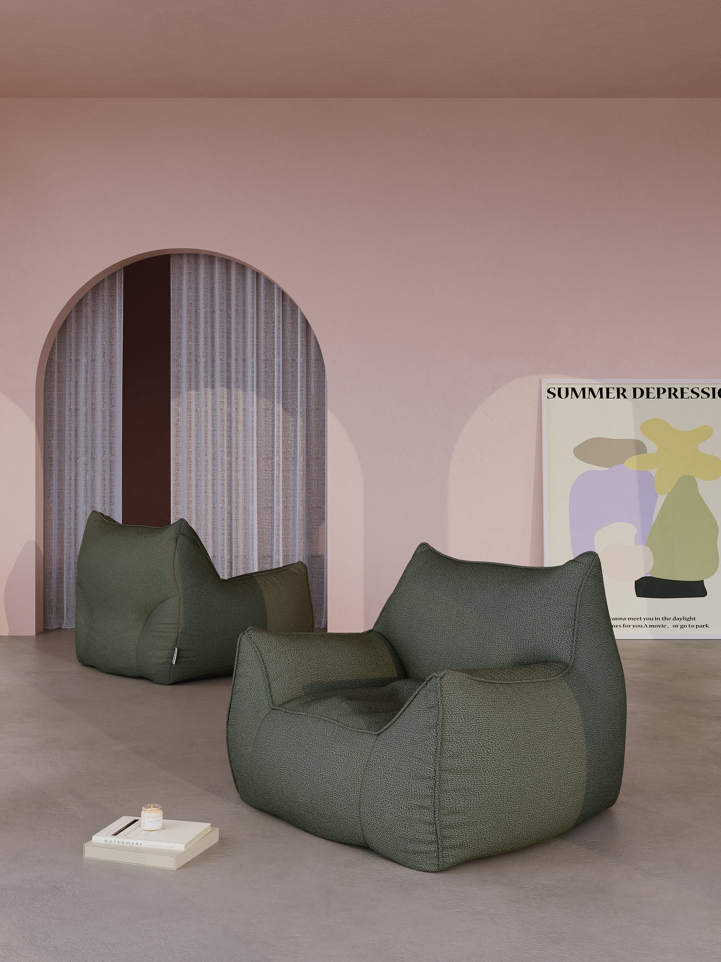 BEAN BAG ARM CHAIR - LINEN