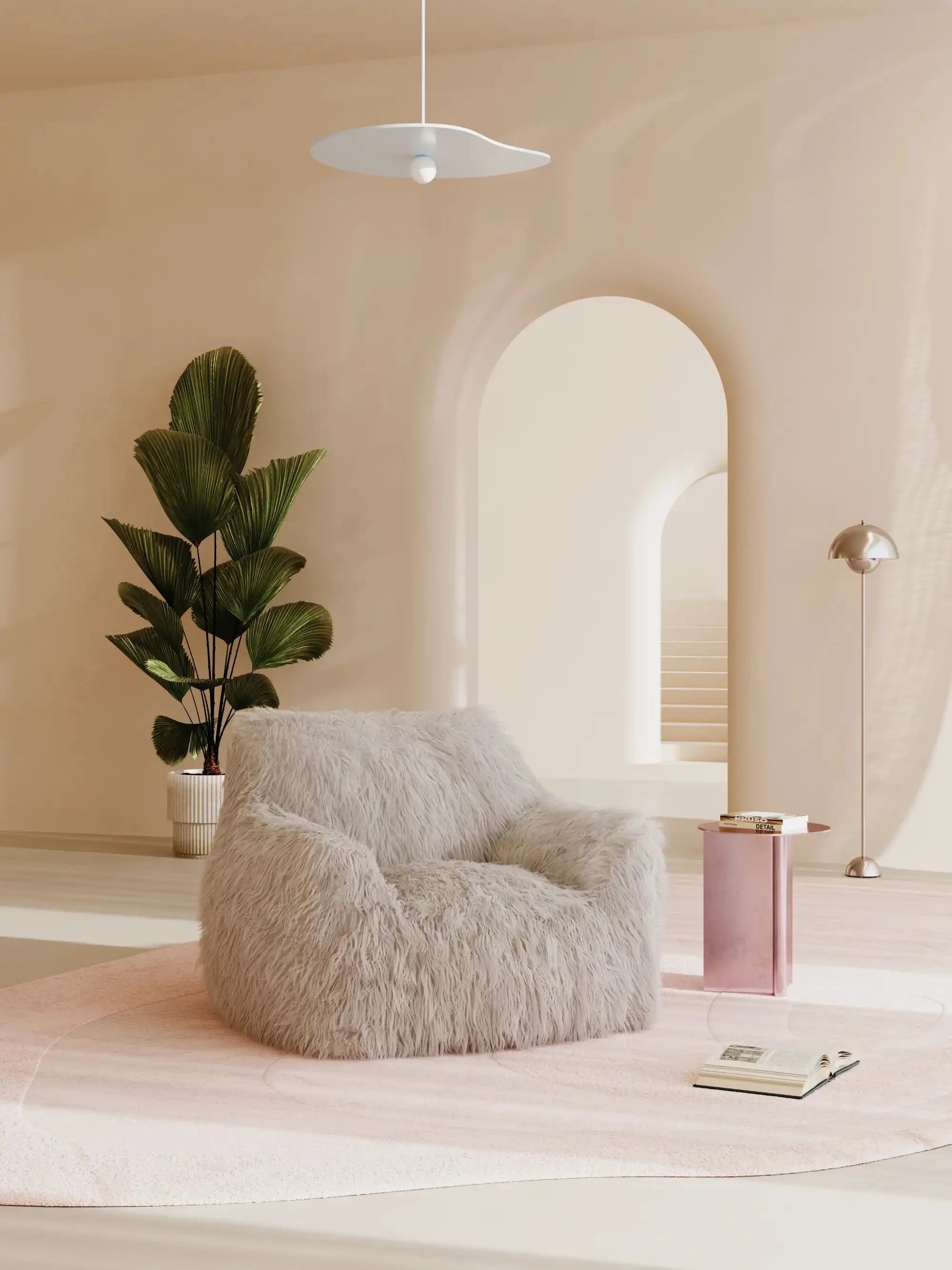 DODO LOUNGE CHAIR - FAUX FUR KKUSO.HOME