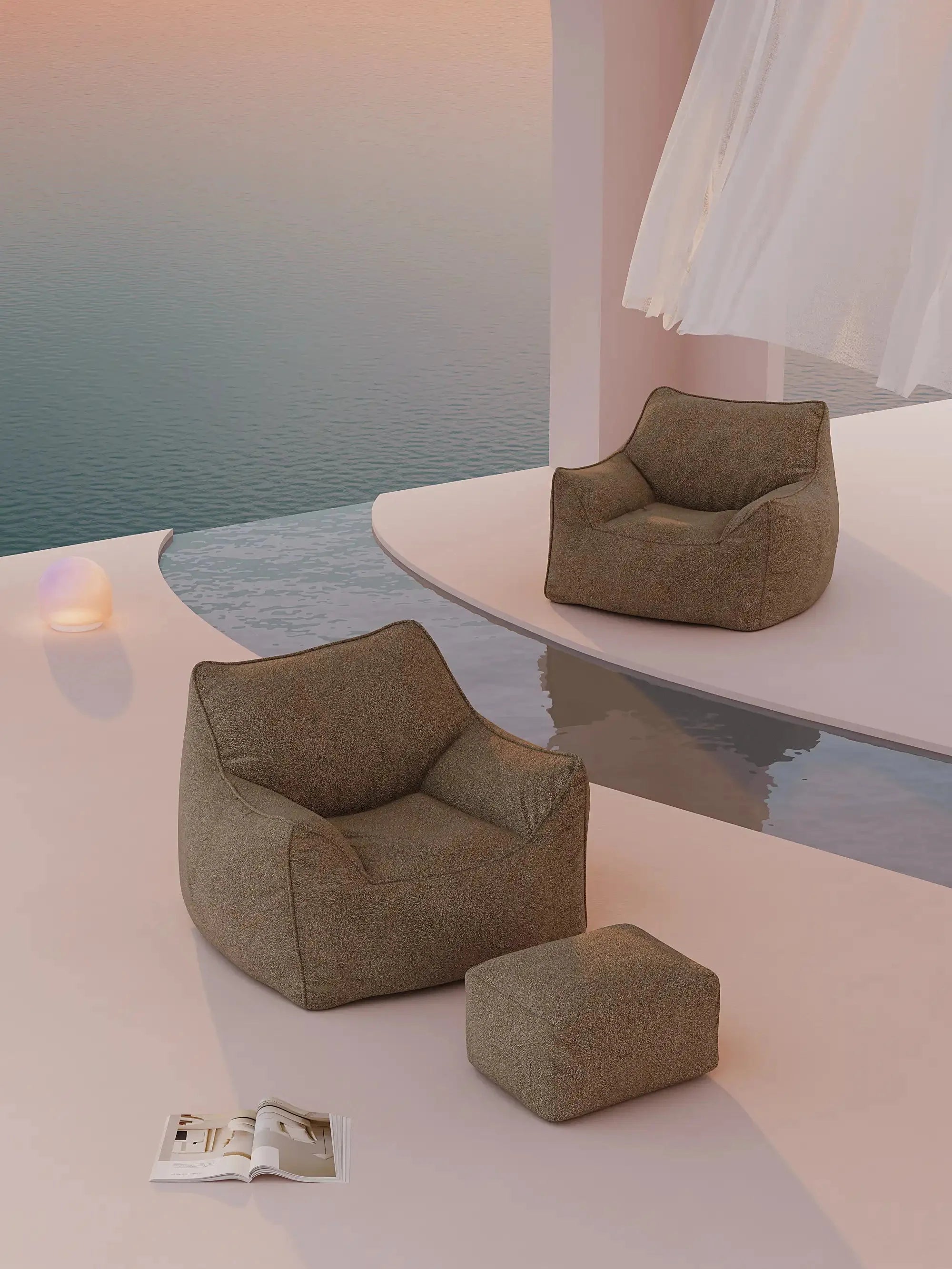 DODO LOUNGE CHAIR - TEDDY FLEECE KKUSO.HOME