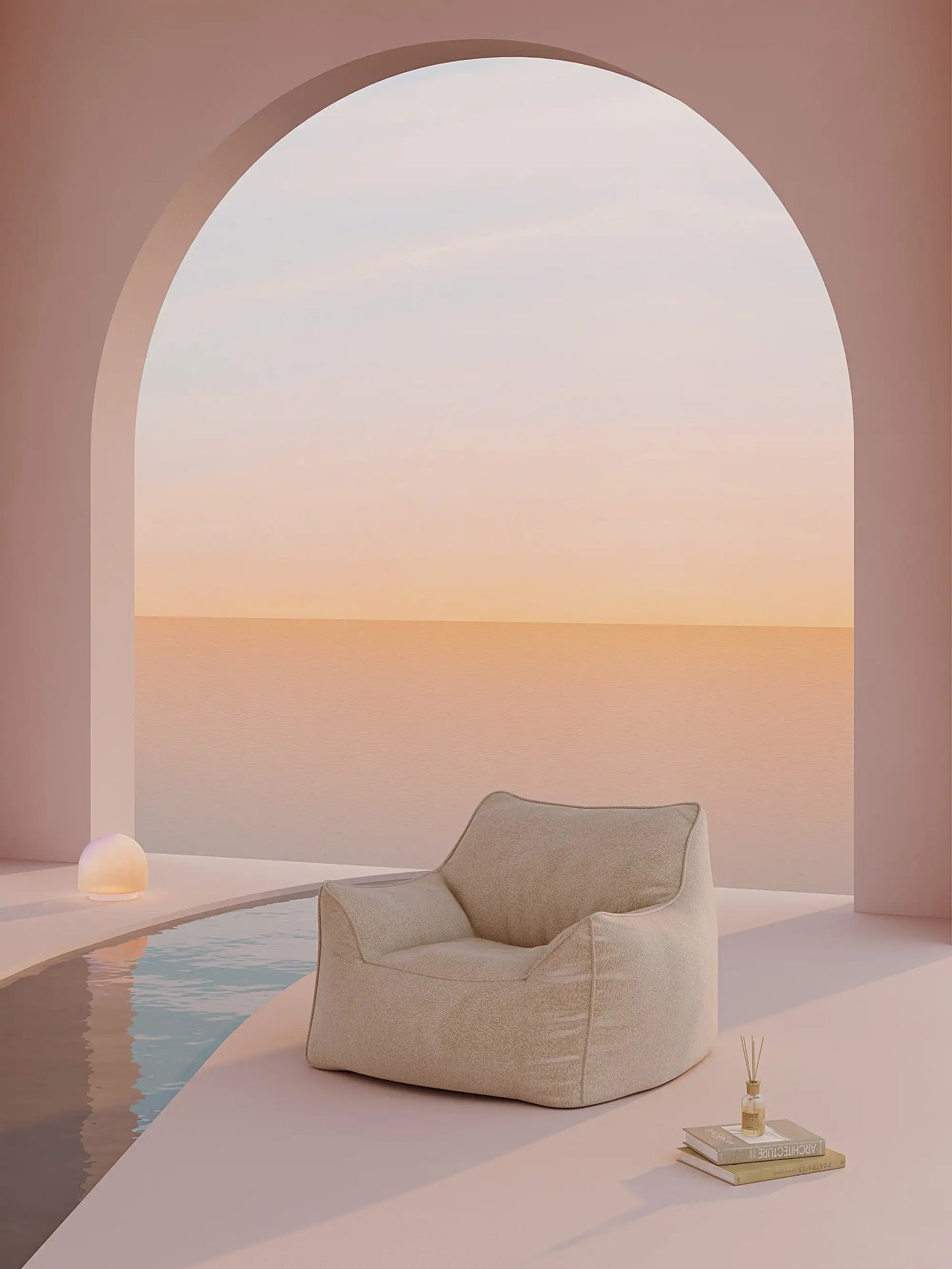 FOAM BEAN BAG CHAIR - TEDDY FLEECE