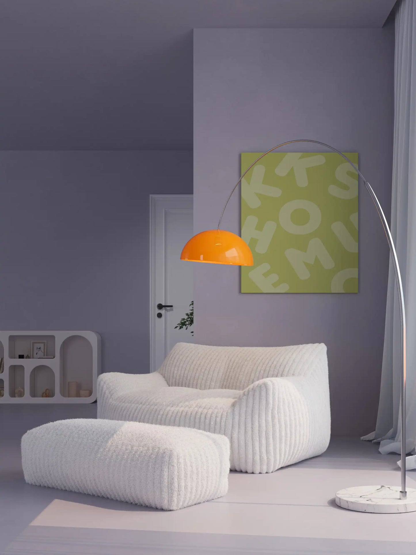 TWO-SEATER FOAM BEAN BAG CHAIR - CHANNEL CORD