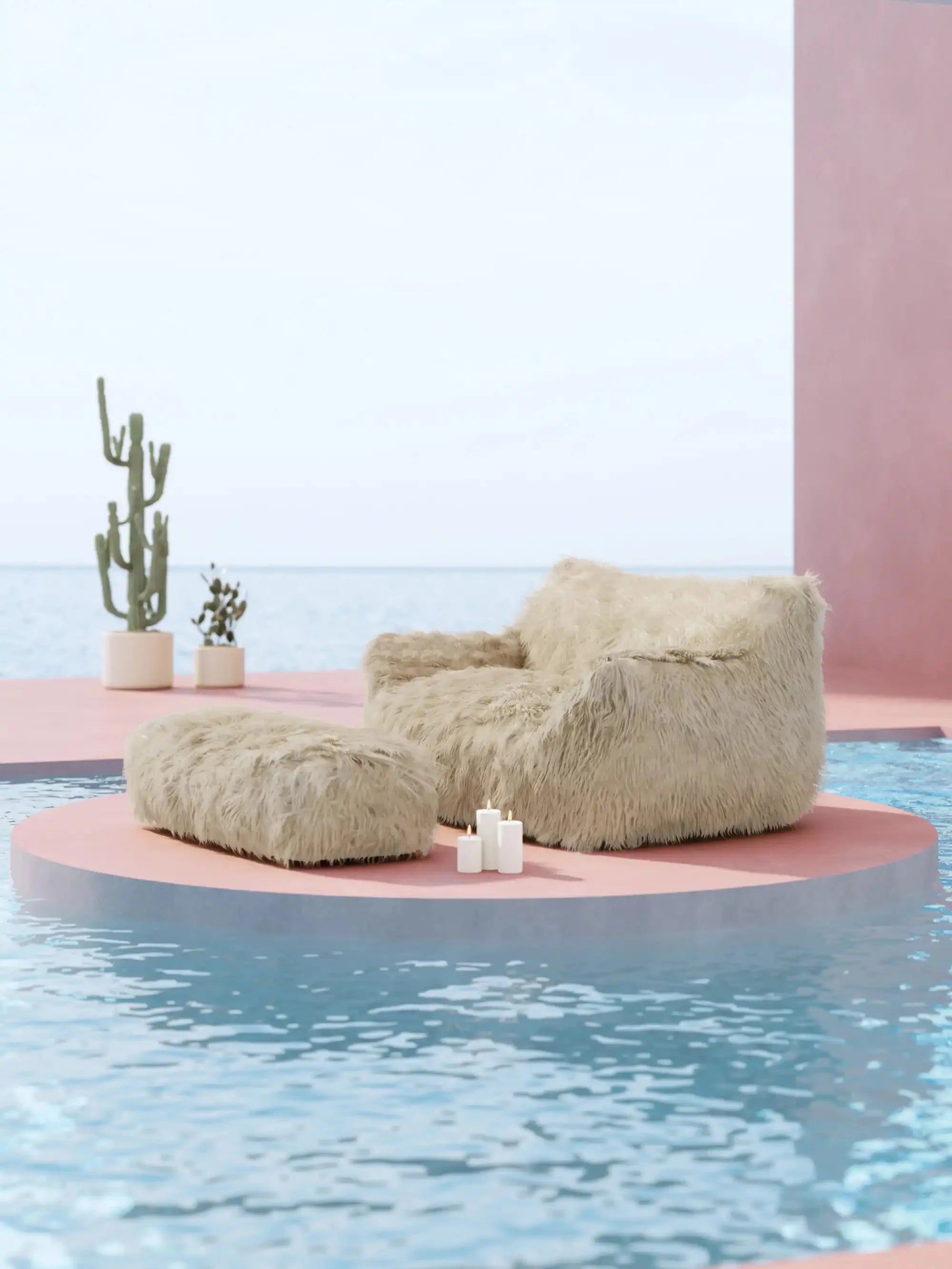 DODO TWO-SEATER LOUNGE - FAUX FUR KKUSO.HOME
