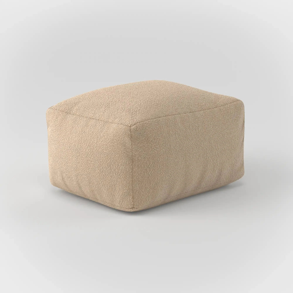 DODO LOUNGE SQUARE OTTOMAN-TEDDY FLEECE KKUSO.HOME