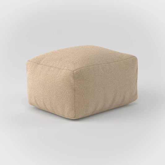 DODO LOUNGE SQUARE OTTOMAN-TEDDY FLEECE KKUSO.HOME