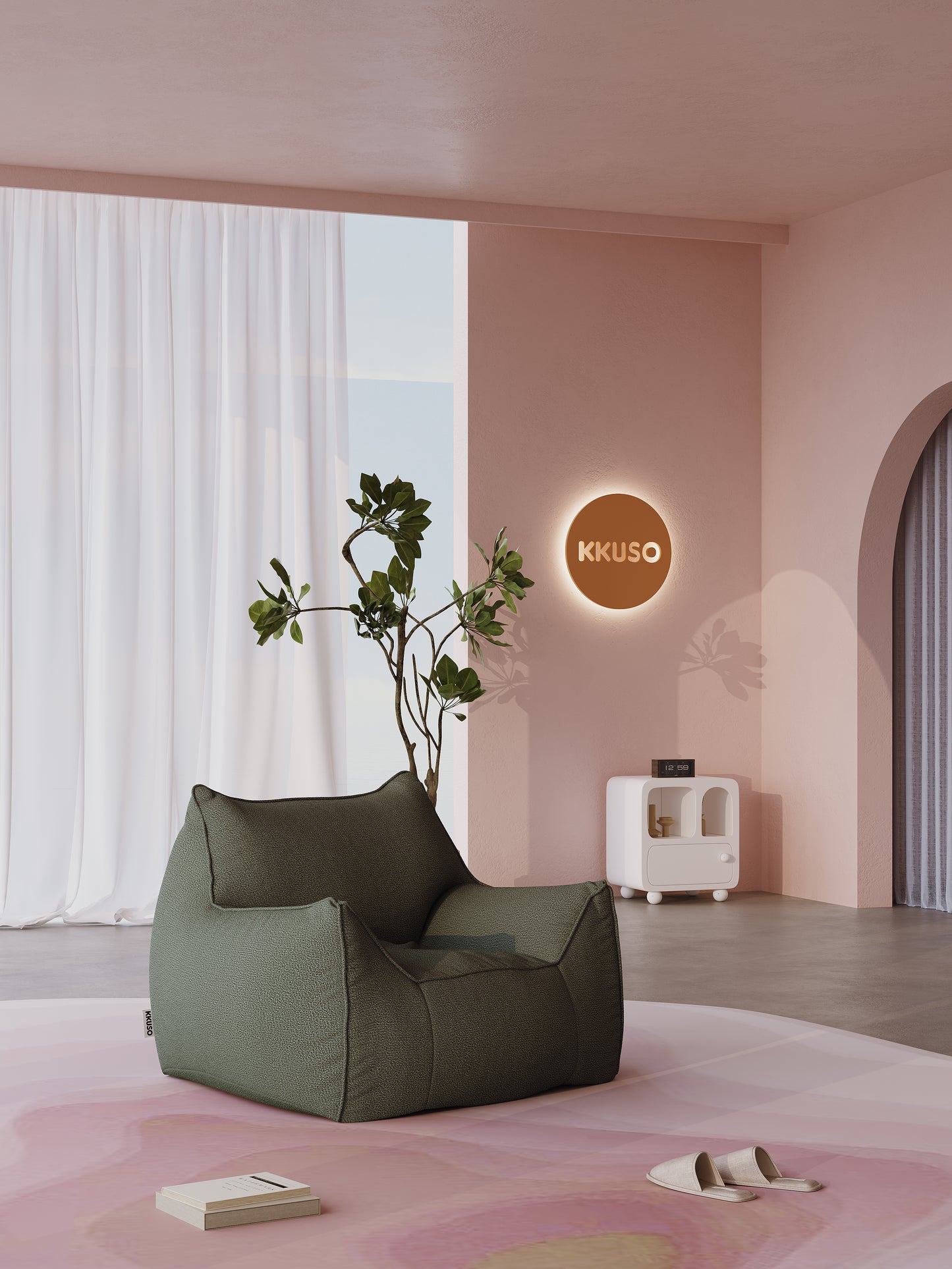 BEAN BAG ARM CHAIR - LINEN