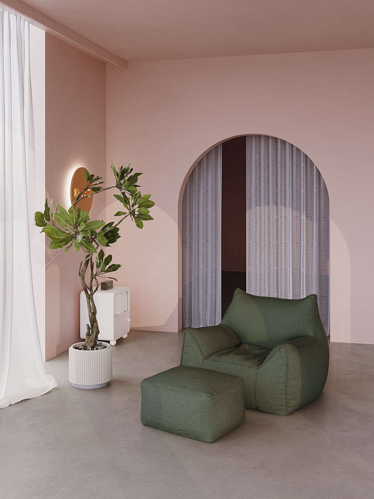 BEAN BAG ARM CHAIR - LINEN