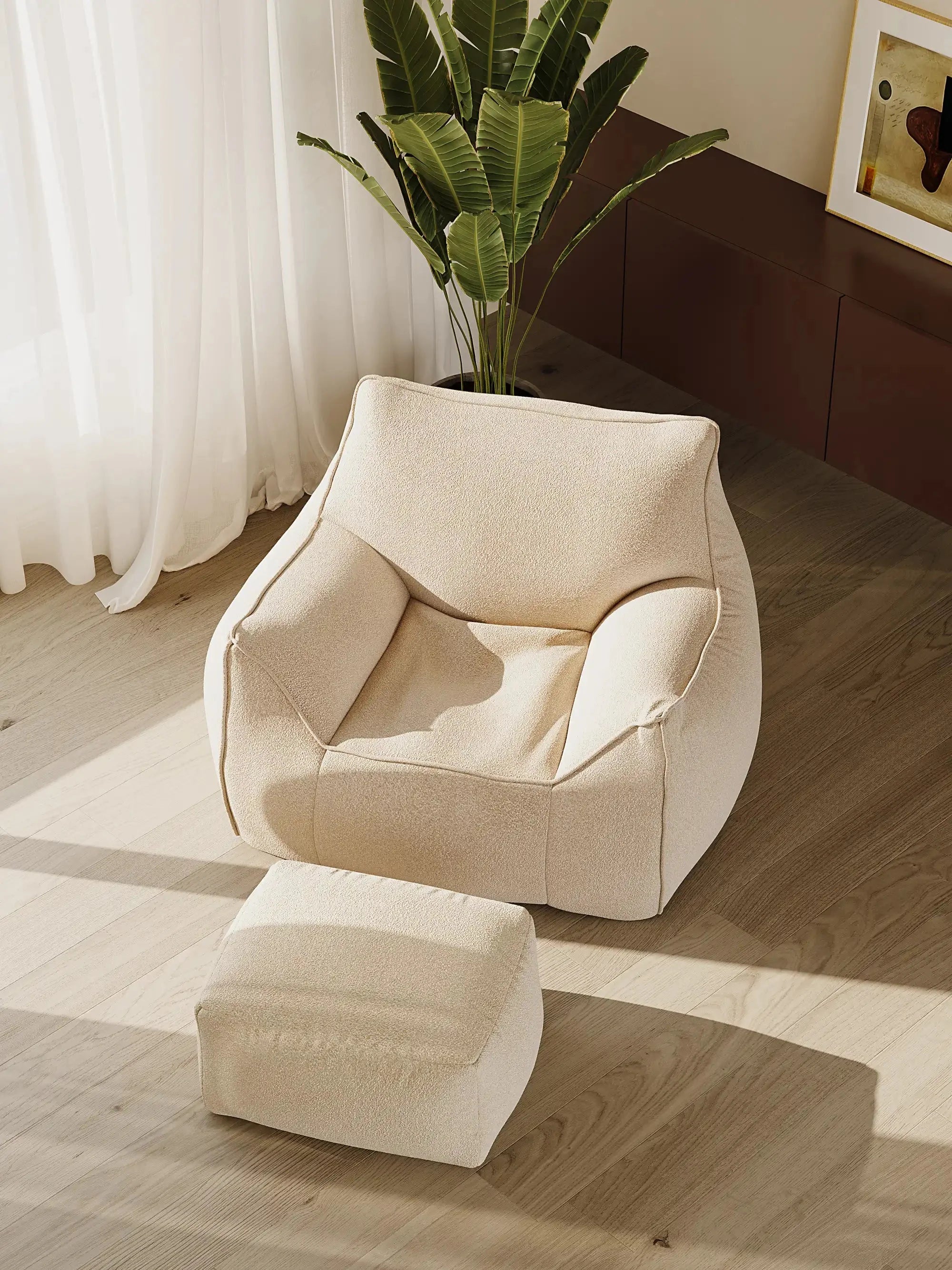 DODO BEAN BAG - TEDDY FLEECE KKUSO.HOME