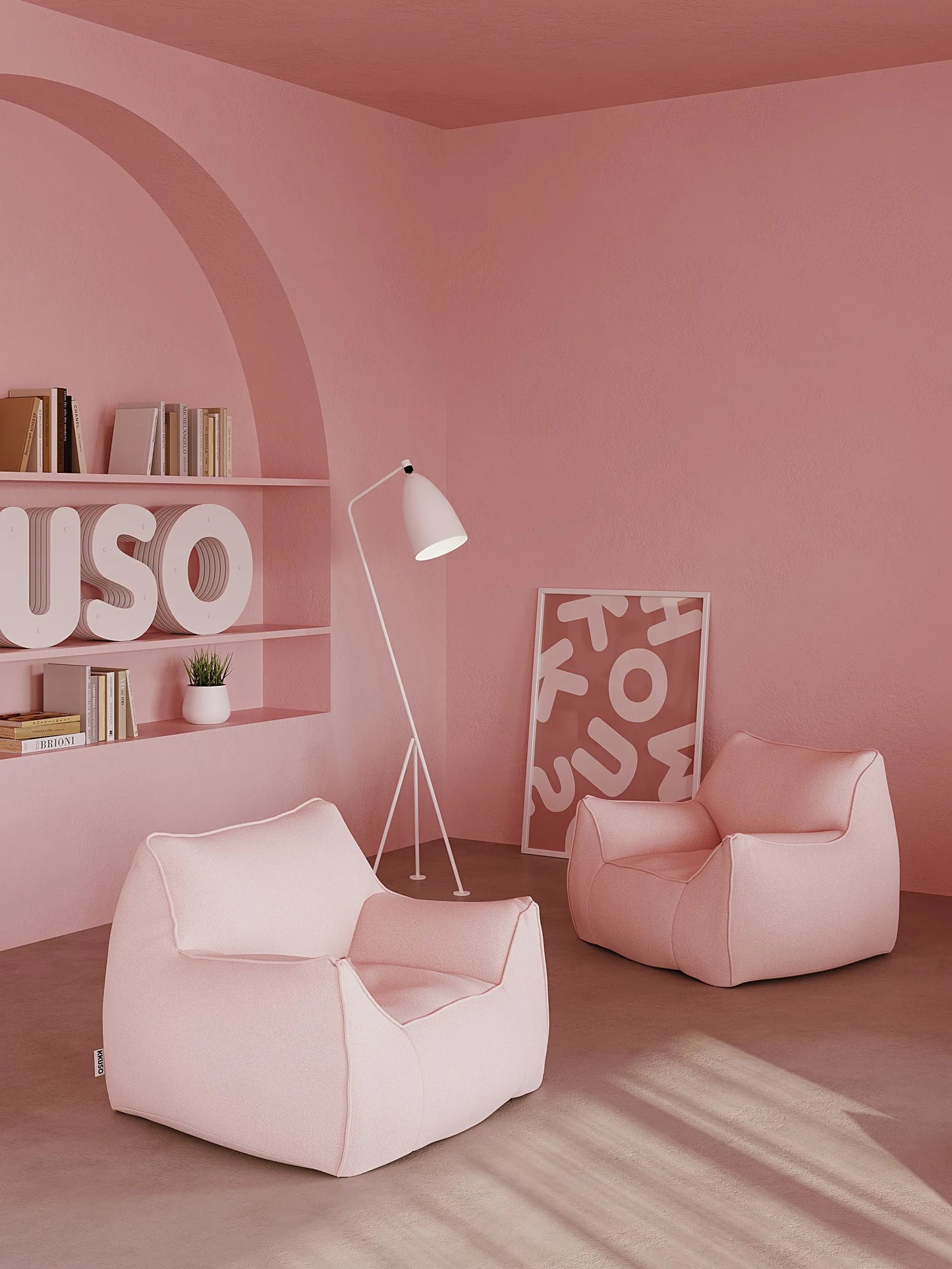 BEAN BAG ARM CHAIR - TEDDY FLEECE