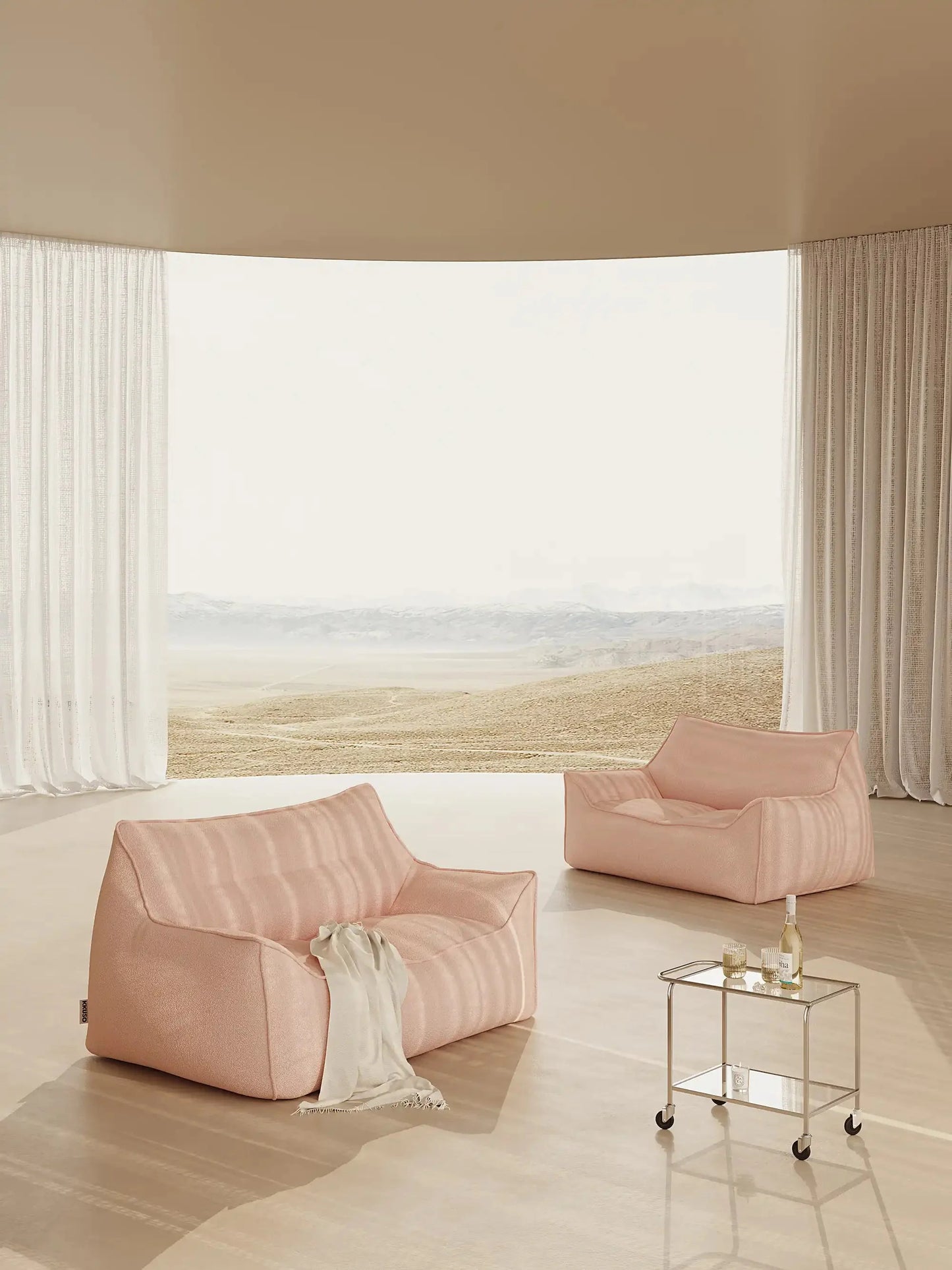 DODO BEAN BAG TWO-SEATER TEDDY KKUSO.HOME