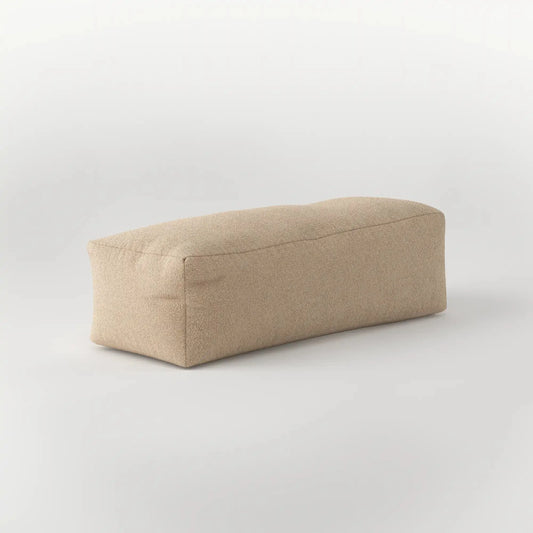 DODO RECTANGULAR OTTOMAN TWO-SEATER TEDDY FLEECE KKUSO.HOME